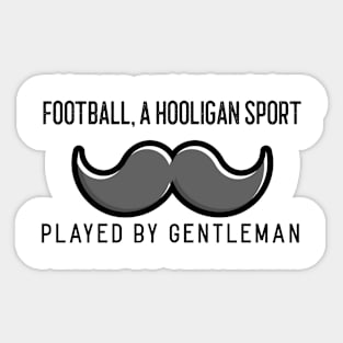 Funny Football And Moustache Design Sticker